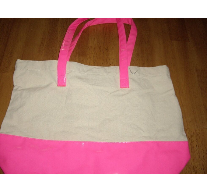 Сумка Victoria's Secret Logo Shopper Beach Large Tote Bag Color Pink Beige